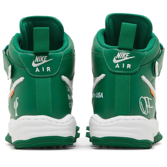 Off-White x Air Force 1 Mid SP Leather 'Pine Green' - Picture 5 of 6